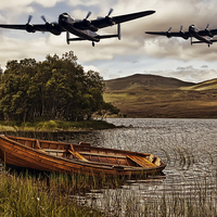 Buy canvas prints of  Flying over Loch Awe by Sam Smith