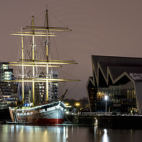 Buy canvas prints of The Tall Ship at Glasgow Harbour by Sam Smith