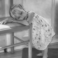 Buy canvas prints of Tired Girl 2 by Ian Tomkinson