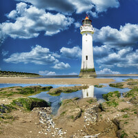 Buy canvas prints of New Brighton Lighthouse by Joanne Wilde