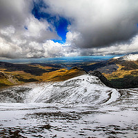 Buy canvas prints of Up high on Snowdon by Joanne Wilde