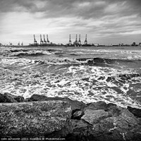 Buy canvas prints of Mersey Docks across the Mersey by colin ashworth