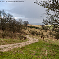 Buy canvas prints of Farm Track on across the Chiltern hills by Jim Hellier