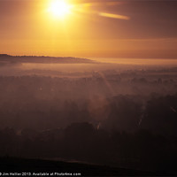 Buy canvas prints of Golden Hour Thames Valley by Jim Hellier