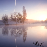 Buy canvas prints of Spring sunrise at Mapledurham by Jim Hellier