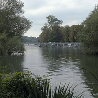Buy canvas prints of the Weir at Pangbourne river Thames by Jim Hellier