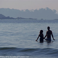 Buy canvas prints of Couple in the Sea Palolem by Serena Bowles