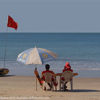 Buy canvas prints of Life Guards on Palolem Beach by Serena Bowles