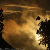 Buy canvas prints of Temple Finial and Bamboo at Dawn by Serena Bowles