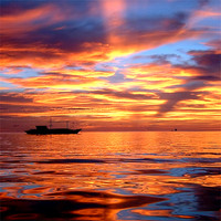 Buy canvas prints of Beautiful Sunset Boracay by Serena Bowles