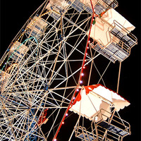 Buy canvas prints of Big Wheel at Night . . . Childrens Delight by Serena Bowles