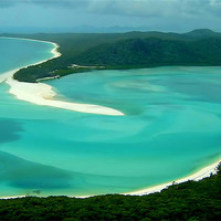 Buy canvas prints of Aerial View of Whitehaven Beach, Queensland, Austr by Serena Bowles