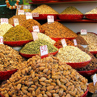 Buy canvas prints of Dried Nuts and Spices For Sale by Serena Bowles
