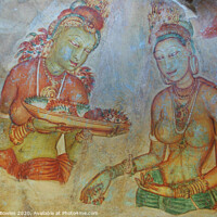Buy canvas prints of Cave Paintings Sigiriya  by Serena Bowles