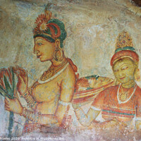 Buy canvas prints of Cave Paintings Sigiriya by Serena Bowles