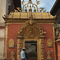 Buy canvas prints of Temple Entrance Bhaktapur by Serena Bowles