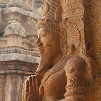 Buy canvas prints of Temple Guardian Tanjore by Serena Bowles