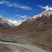 Buy canvas prints of The Chandra River in the Lahaul Valley, India by Serena Bowles
