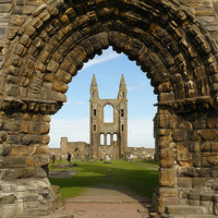Buy canvas prints of St Andrews Cathedral by Mark Malaczynski