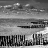Buy canvas prints of Lepe Beach Hampshire by Louise Godwin
