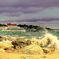 Buy canvas prints of Sandbanks From Shell Bay 2 by Louise Godwin