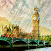 Buy canvas prints of Abstract Big Ben by Louise Godwin