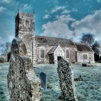 Buy canvas prints of  Parish Church Of St Mary Almer Dorset by Louise Godwin