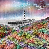 Buy canvas prints of The Lighthouse Abstract by Louise Godwin