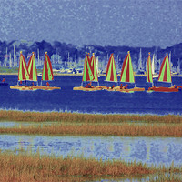Buy canvas prints of On Your Marks, Get Set, Sail! by Louise Godwin