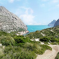 Buy canvas prints of The Boquer Trail Puerto Pollensa by Louise Godwin