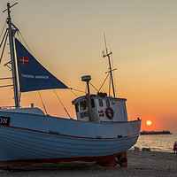 Buy canvas prints of Sunset in Vorupoer by Thomas Schaeffer