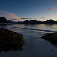 Buy canvas prints of Sunset at a beach in Norway by Thomas Schaeffer