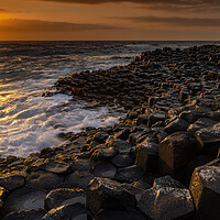 Buy canvas prints of Sunset am Giants Causeway by Thomas Schaeffer