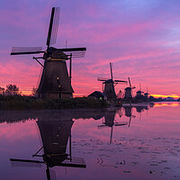 Kinderdijk Sunrise Landscape