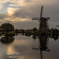 Kinderdijk Windmills Sunset