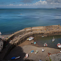 Buy canvas prints of Clovelly Harbour by Thomas Schaeffer