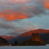 Buy canvas prints of Sunset at Eilean Donan by Thomas Schaeffer