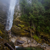 Buy canvas prints of Misty Waterfall by Thomas Schaeffer