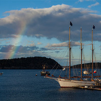 Buy canvas prints of Sunset in Bar Harbor by Thomas Schaeffer