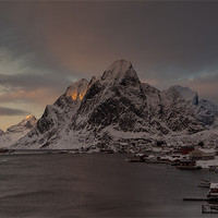 Buy canvas prints of Sunset at Reine by Thomas Schaeffer