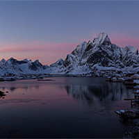 Buy canvas prints of Blue hour Reine by Thomas Schaeffer