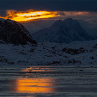 Buy canvas prints of Sunset over Ice by Thomas Schaeffer