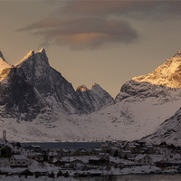 Buy canvas prints of Sunset at Reine by Thomas Schaeffer