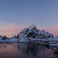 Buy canvas prints of Sunset at  Reine by Thomas Schaeffer