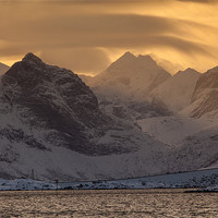 Buy canvas prints of Fjord and mountain near Ramberg by Thomas Schaeffer