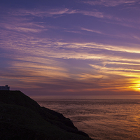 Buy canvas prints of Sunset at Strumble Head Lighthouse by Thomas Schaeffer
