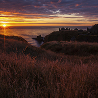 Buy canvas prints of Dunnottar Castle at Sunrise by Thomas Schaeffer