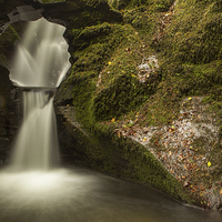 Buy canvas prints of St.Nectans Waterfall by Thomas Schaeffer