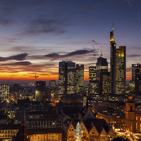 Buy canvas prints of Skyline Frankfurt by Thomas Schaeffer