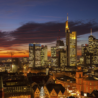 Buy canvas prints of Skyline Frankfurt by Thomas Schaeffer